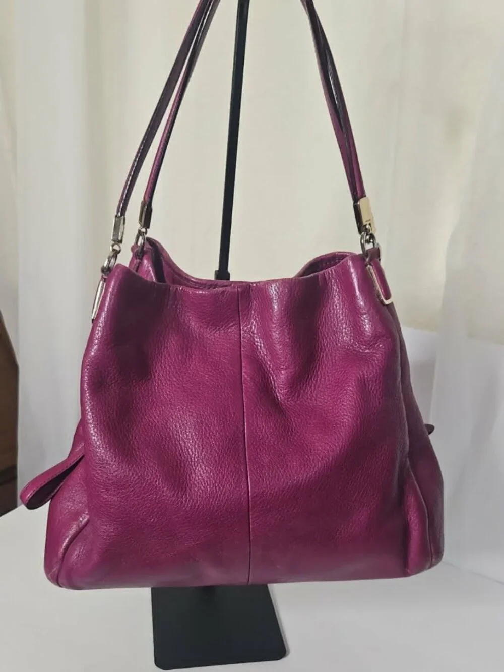 Coach Madison Phoebe Hobo Bag – Fuchsia/Magenta Pebbled Leather